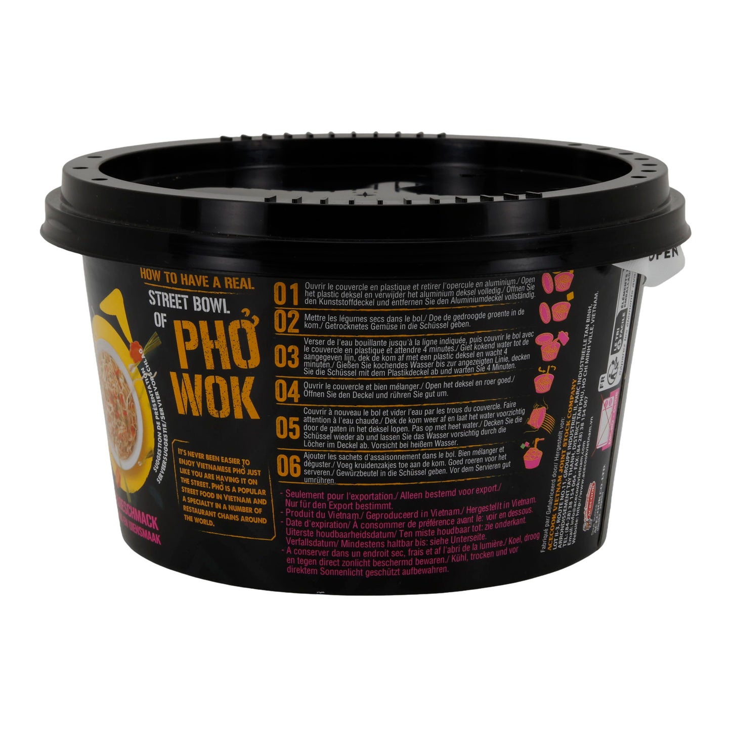 Phở Wok Hèllo Acecook | Noodles wok vietnamiti | Con sapore di aglio e cipolla | 76 g