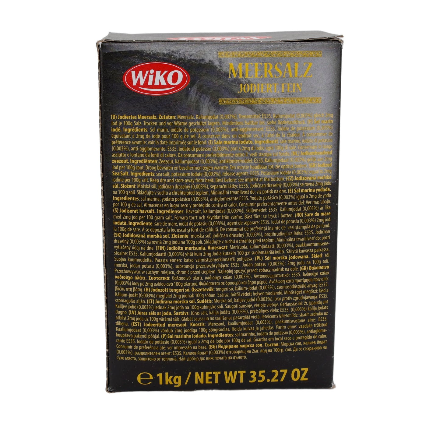 Meersalz Wiko | Gejodeerd, fijn | Hoogwaardig, fijne korrel, jodiumtoevoeging | 1 kg