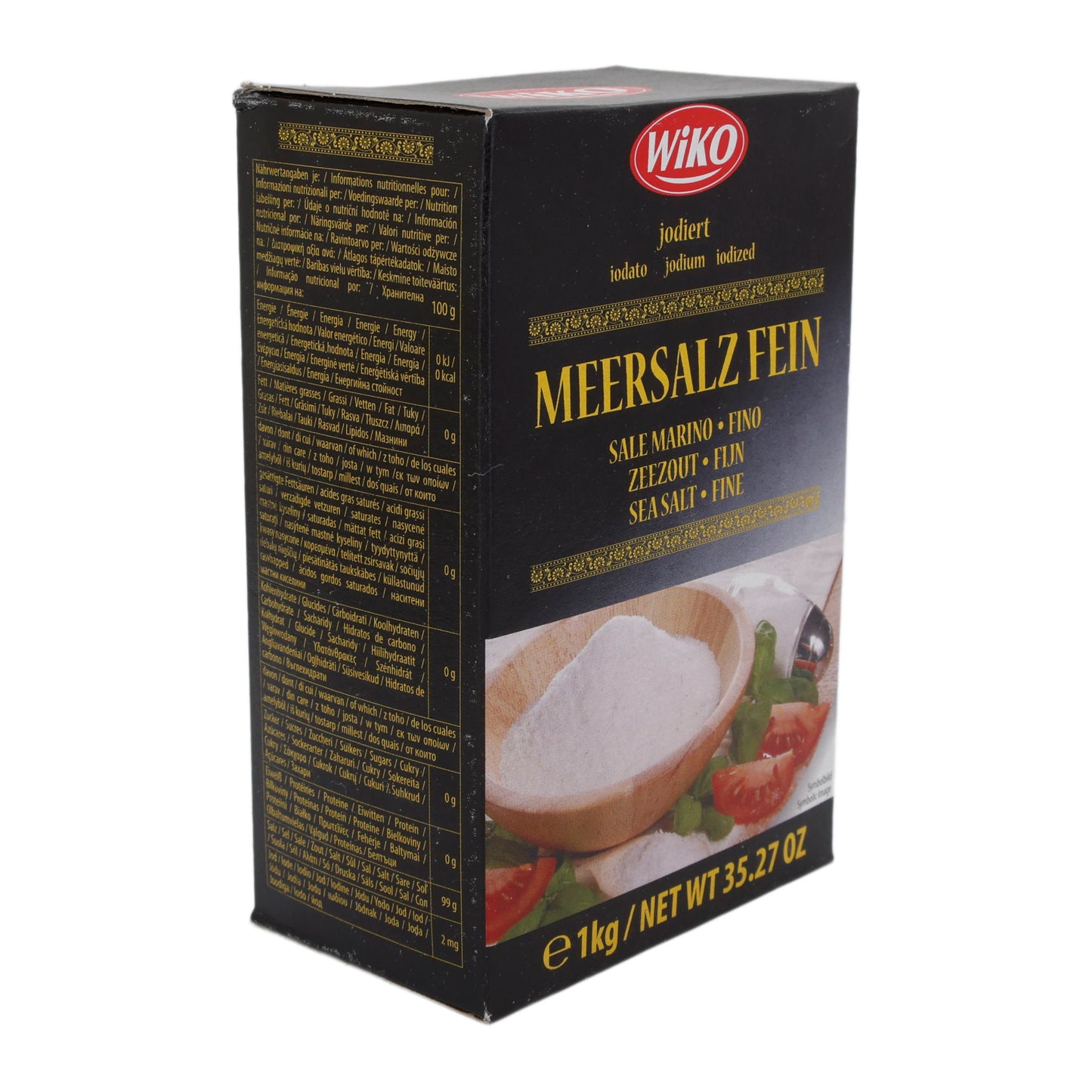 Meersalz Wiko | Gejodeerd, fijn | Hoogwaardig, fijne korrel, jodiumtoevoeging | 1 kg