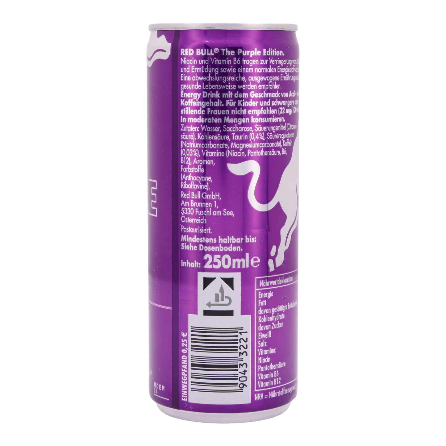 The Purple Edition Energy Drink Red Bull | Getränk | Acai Energy Drink | 250 ml