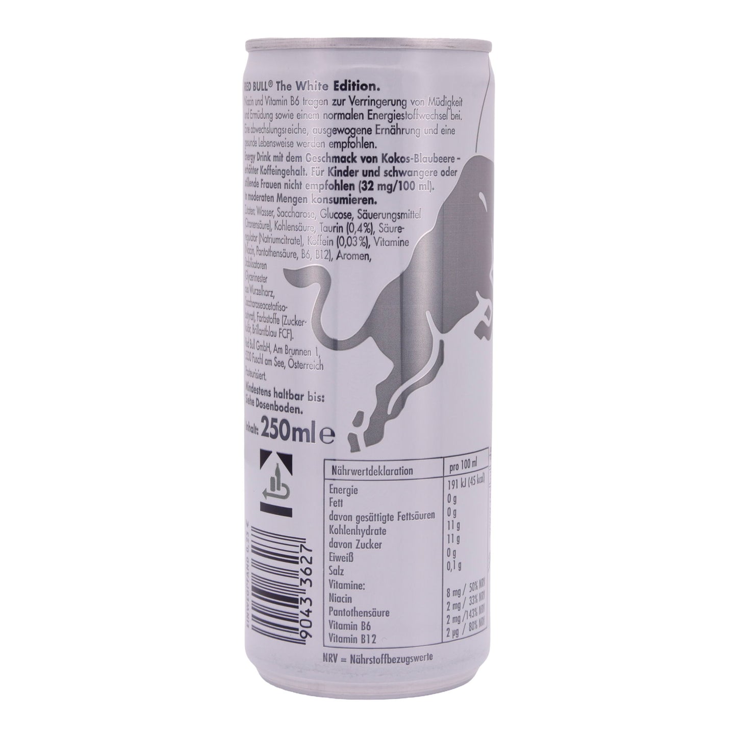 Energy Drink Red Bull | The White Edition | Coconut-Blueberry | 250 ml