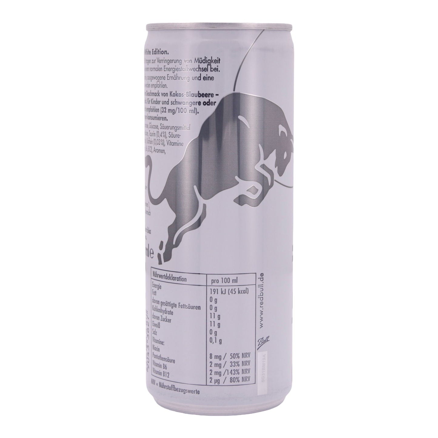 Energy Drink Red Bull | The White Edition | Coconut-Blueberry | 250 ml