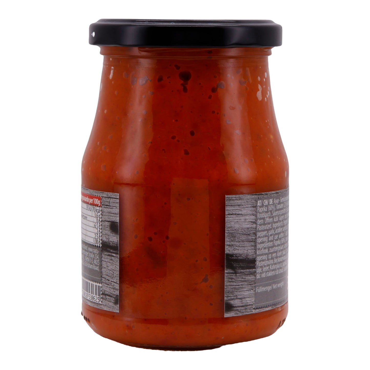 Vegetable Paste Natura | Spicy Ajvar | Spicy Vegetable Preparation with Peppers, Tomatoes, and Eggplants | 370 ml Glass