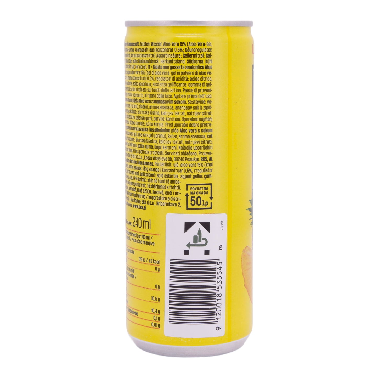 ALOE VERA DRINK WITH PINEAPPLE