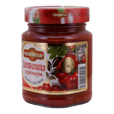 Lyutenitsa Premium Olinesa | Geleneksel Bulgar Sebze Hazırlığı | Kaba Öğütülmüş | 260 g