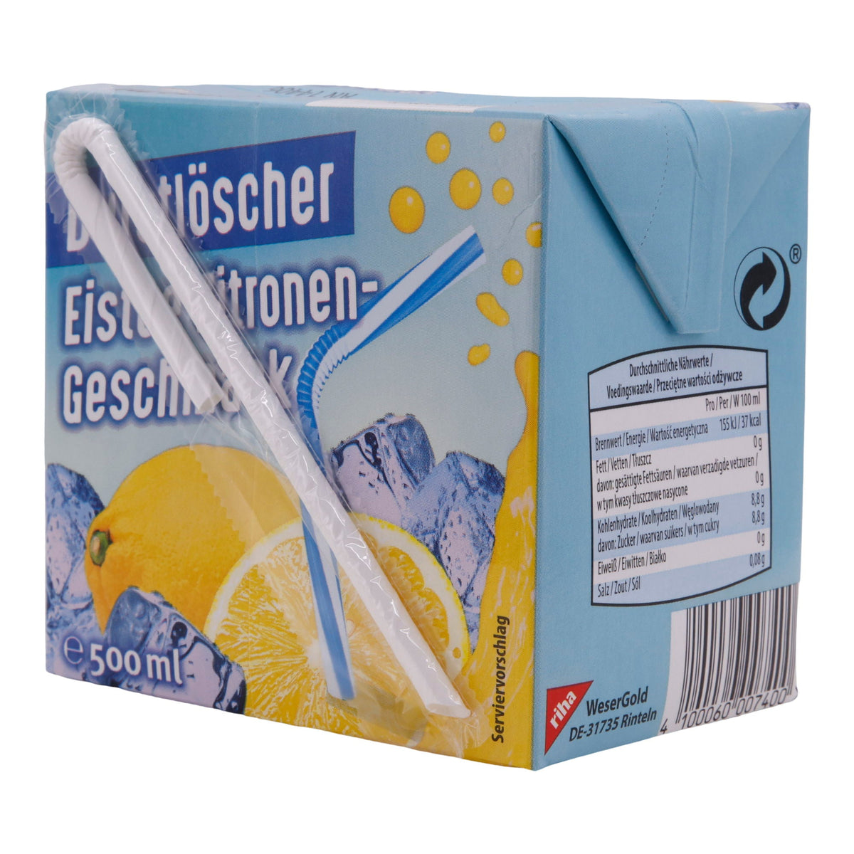Erfrischungsgetränk Durstlöscher | Eistee Zitronen-Geschmack | fruchtige Zitronennote | 5 l DURSTLOESCHER