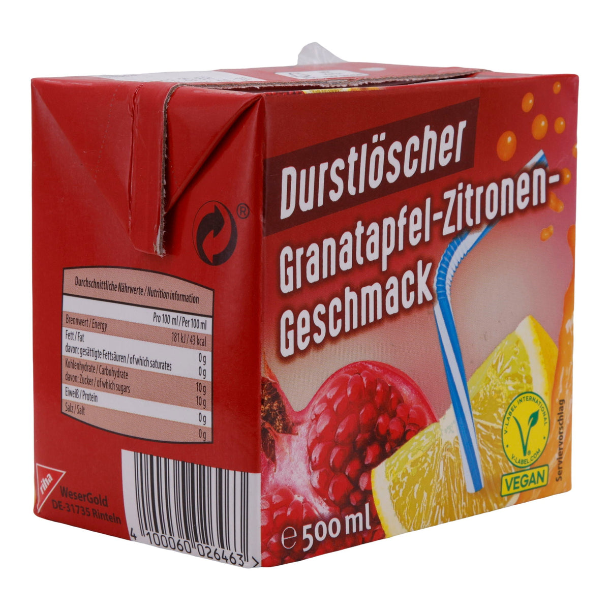 Granatapfel-Zitrone Durstlöscher | Getränk | | 500 ml DURSTLOESCHER