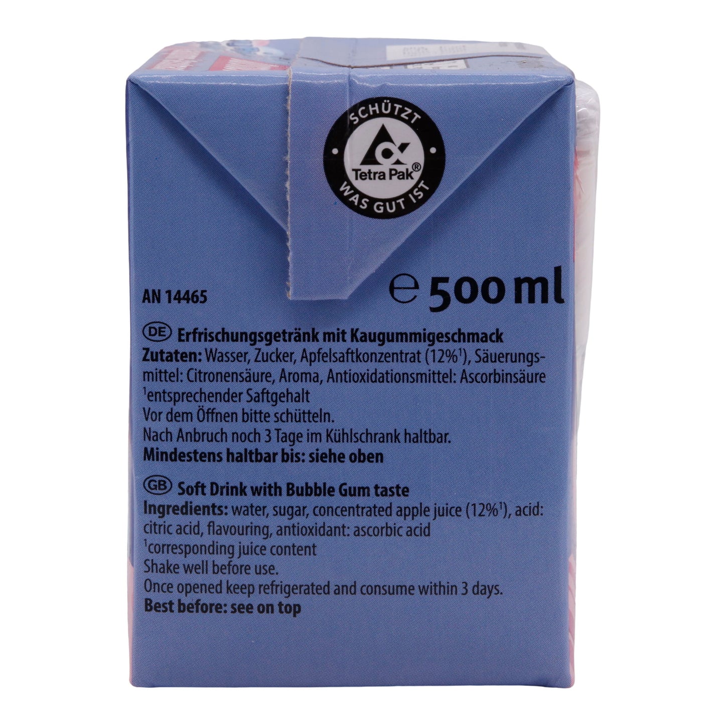 Kaugummi-Geschmack Durstlöscher | Bubble Gum, Vegan | 500 ml