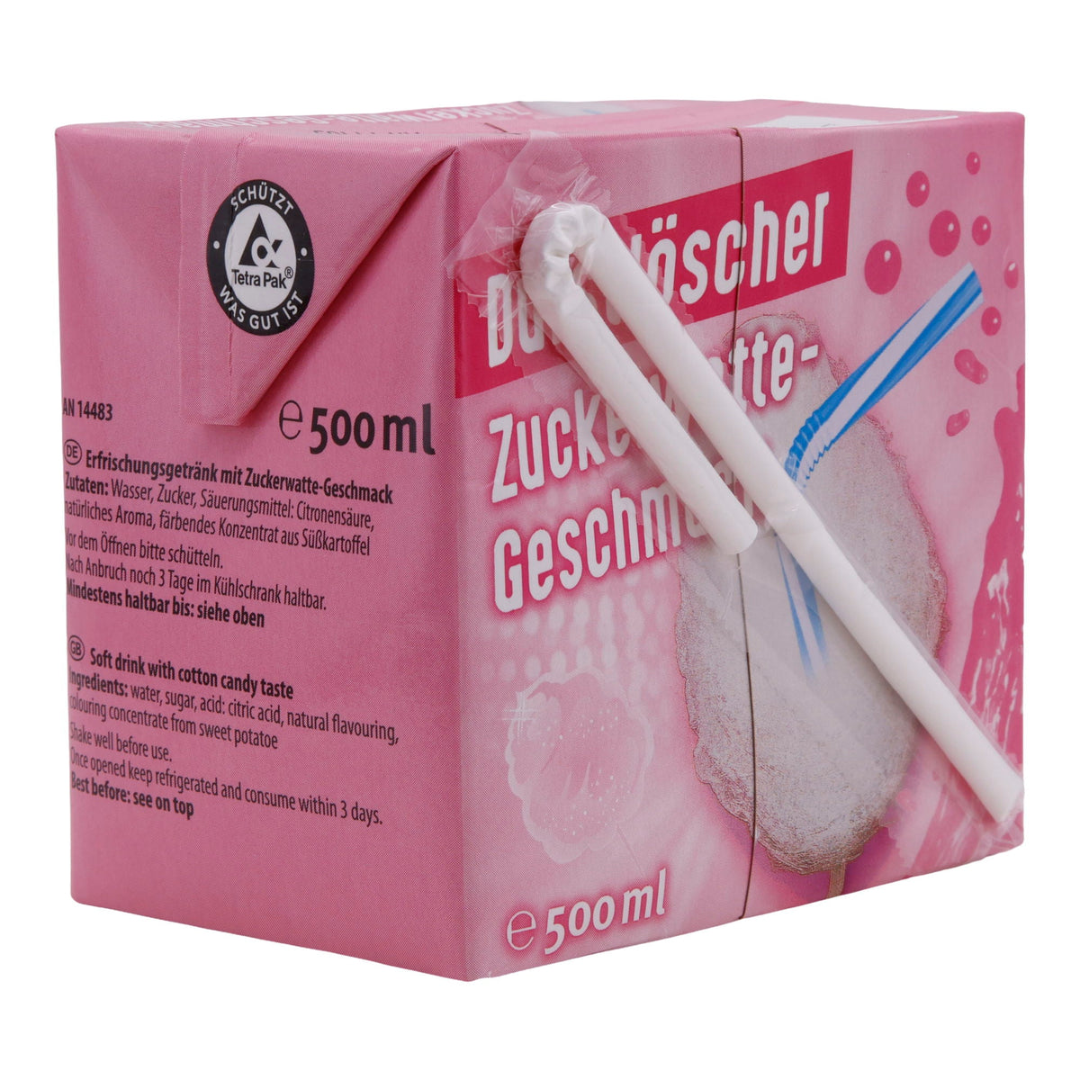 Zuckerwatte Durstlöscher | Veganes Süßgetränk | 500 ml DURTSLOESCHER