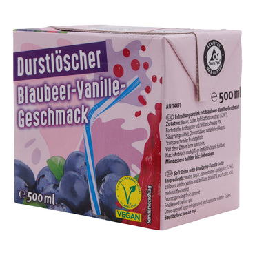 Blauwe bes-vanille dorstlesser | Drank | | 500 ml