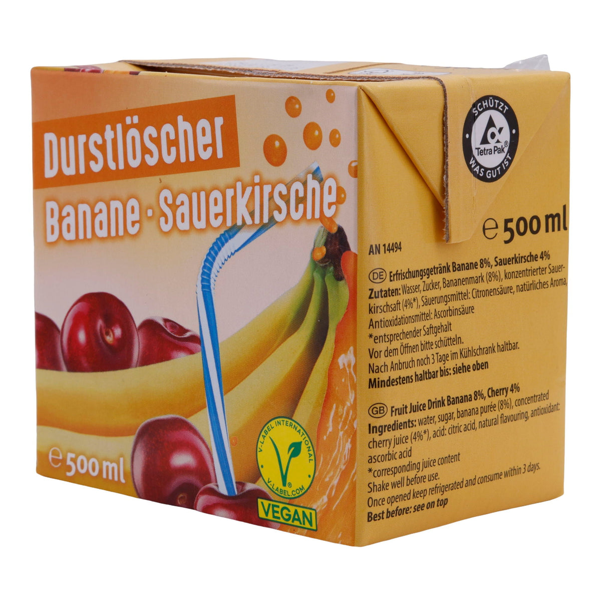 Banane-Sauerkirsche Durstlöscher | Getränk | Vegan | 500 ml DURSTLÖSCHER