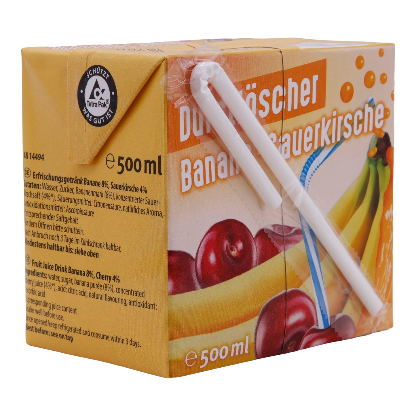 Banaan-Zure Kers Dorstlesser | Drank | Veganistisch | 500 ml