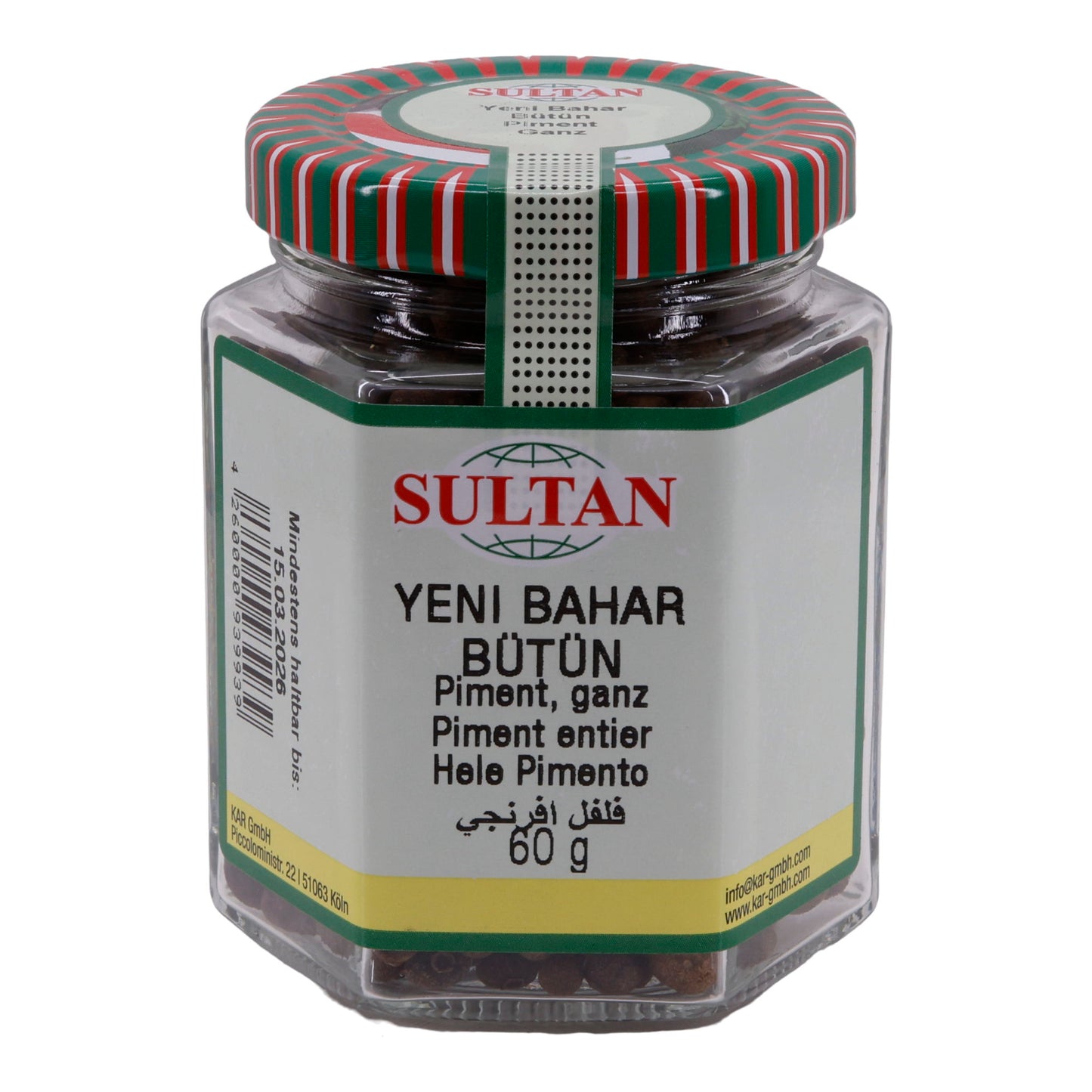 Gewürz Sultan Piment | heel (Yeni Bahar) | veelzijdig voor zoete en hartige gerechten | 60 g