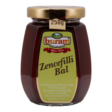 Zencefilli Bal Buram | Honig mit Ingwer | Naturprodukt seit 1954 | 250 g BURAM