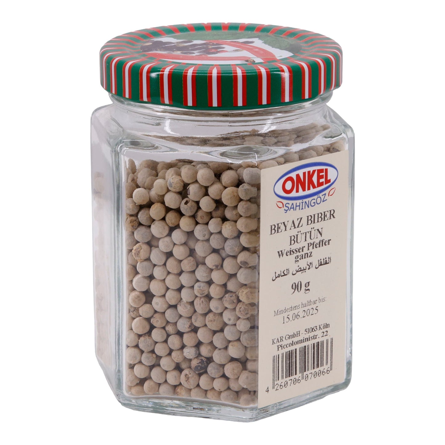 Beyaz Biber Bütün Onkel Şahingöz | Gewürz | Ganzer Weißer Pfeffer | 90 g ONKEL SAHINGÖZ