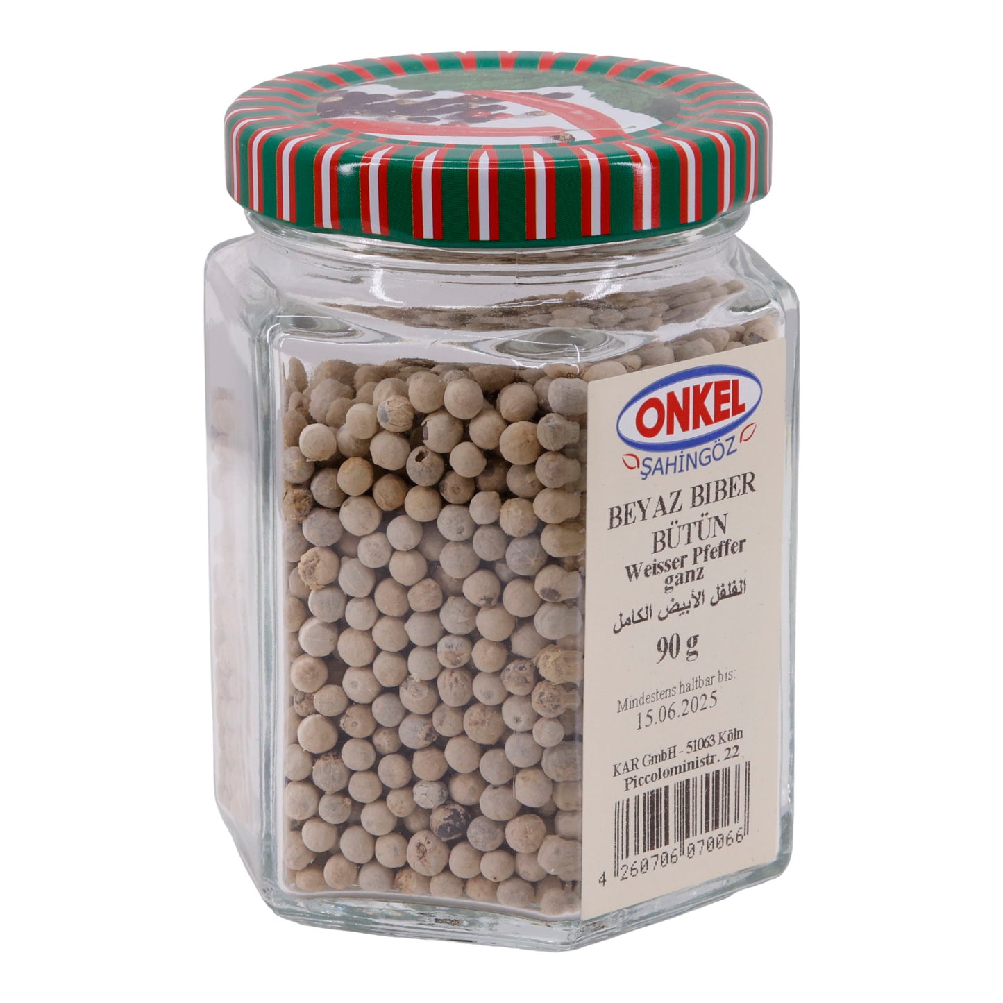 Beyaz Biber Bütün Onkel Şahingöz | Gewürz | Ganzer Weißer Pfeffer | 90 g