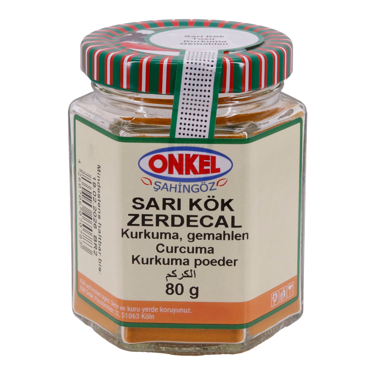 Sari Kök Zerdecal Onkel Şahingöz | Kurkuma | Gemalen | 80 g