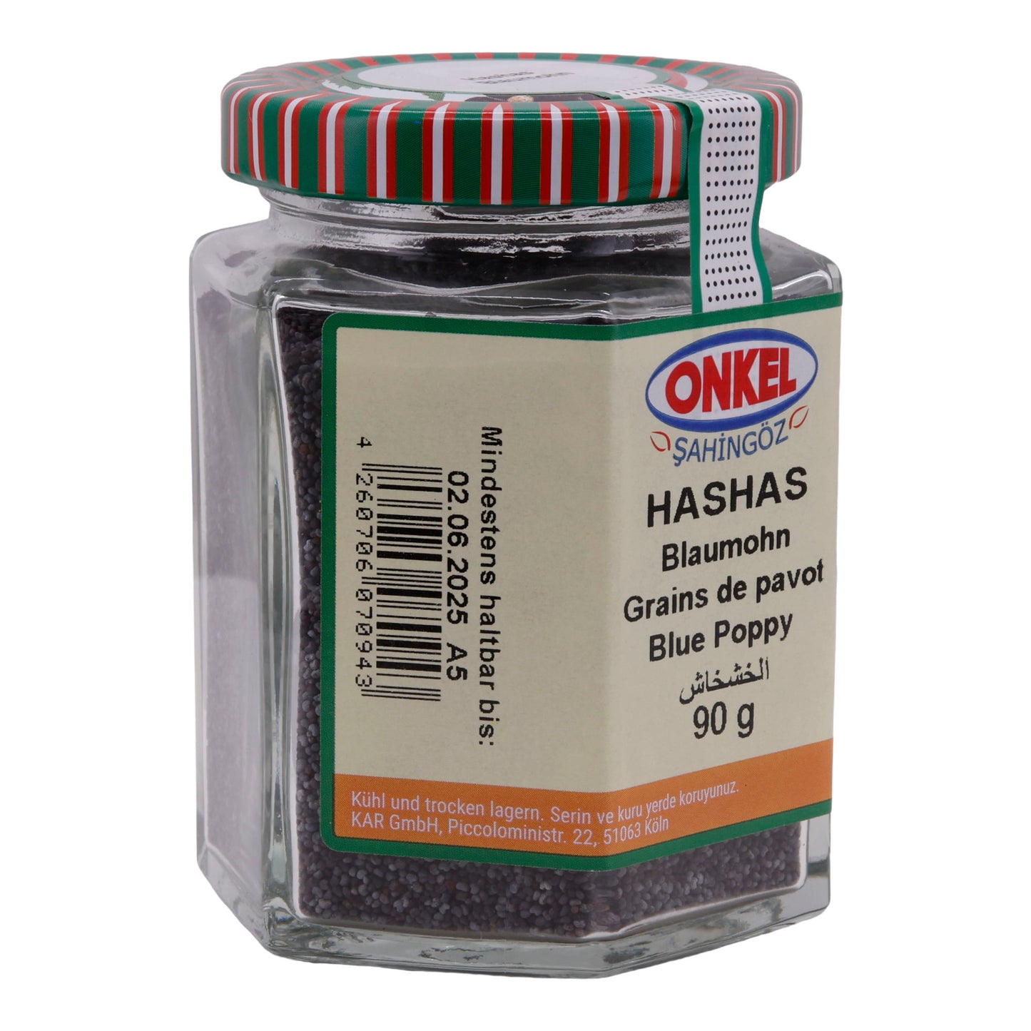 Hashas Onkel Şahingöz | Kruiden | Blauwe maanzaad | 90 g