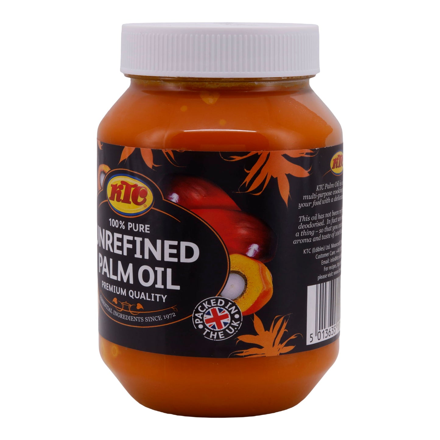 Unrefined Palm Oil KTC | Öl | 100 % Reines Palmöl | 500 ml