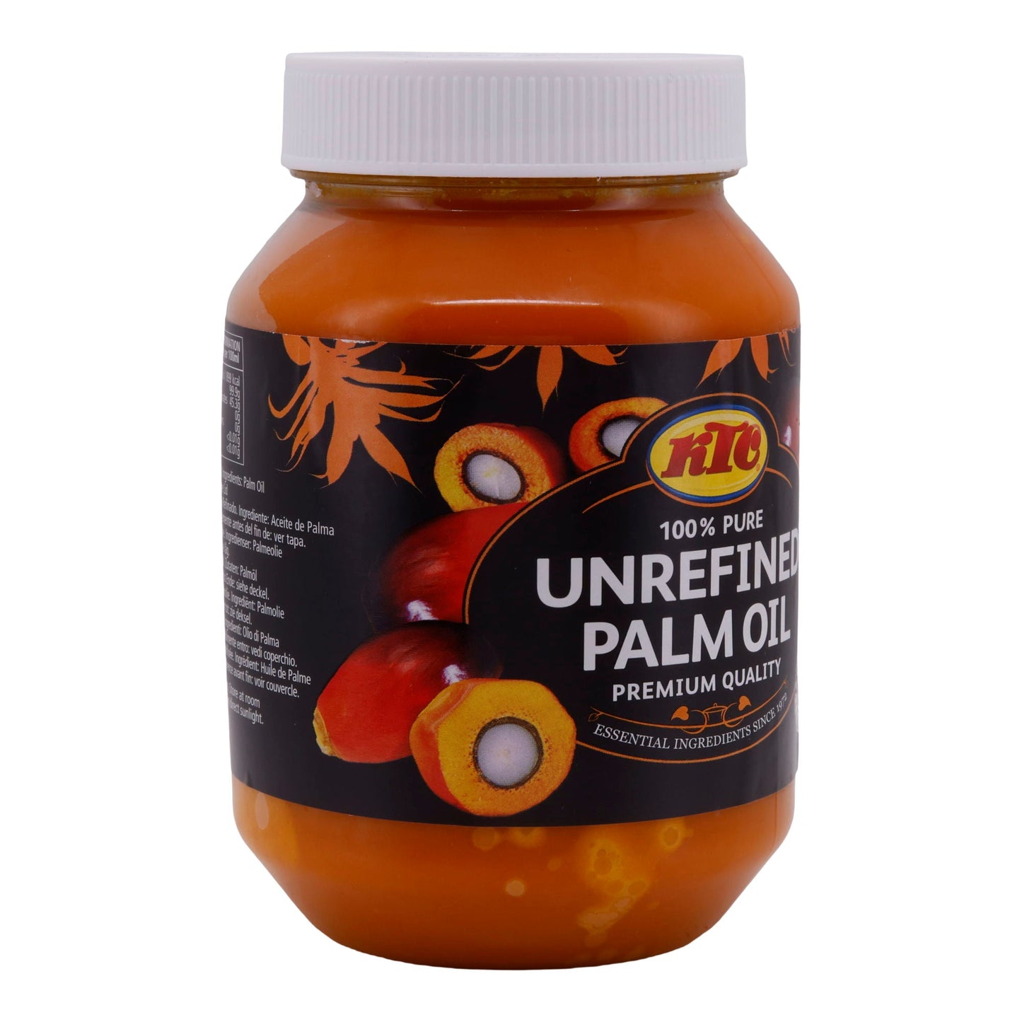 Unrefined Palm Oil KTC | Öl | 100 % Reines Palmöl | 500 ml KTC