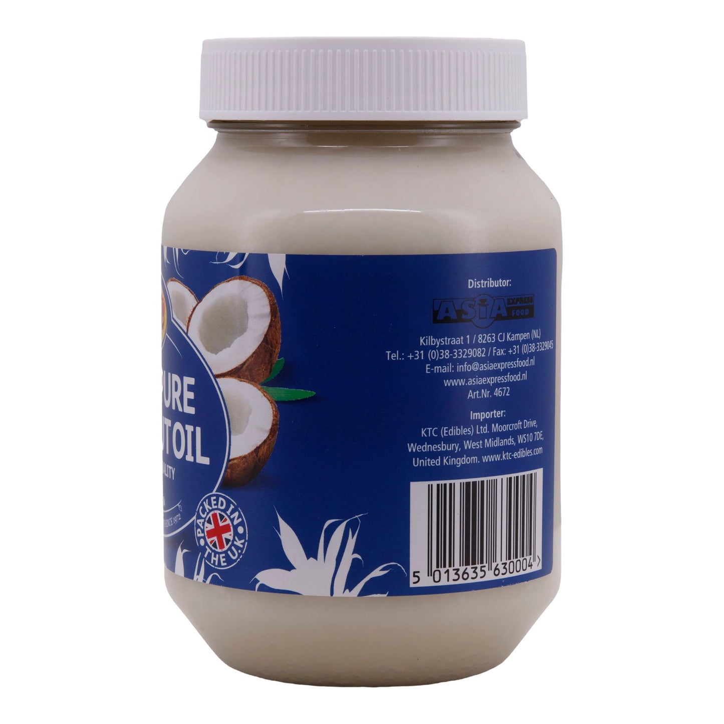 KTC 100% Pure Coconut Oil - Premium Quality, Glass 500 ml, versatile