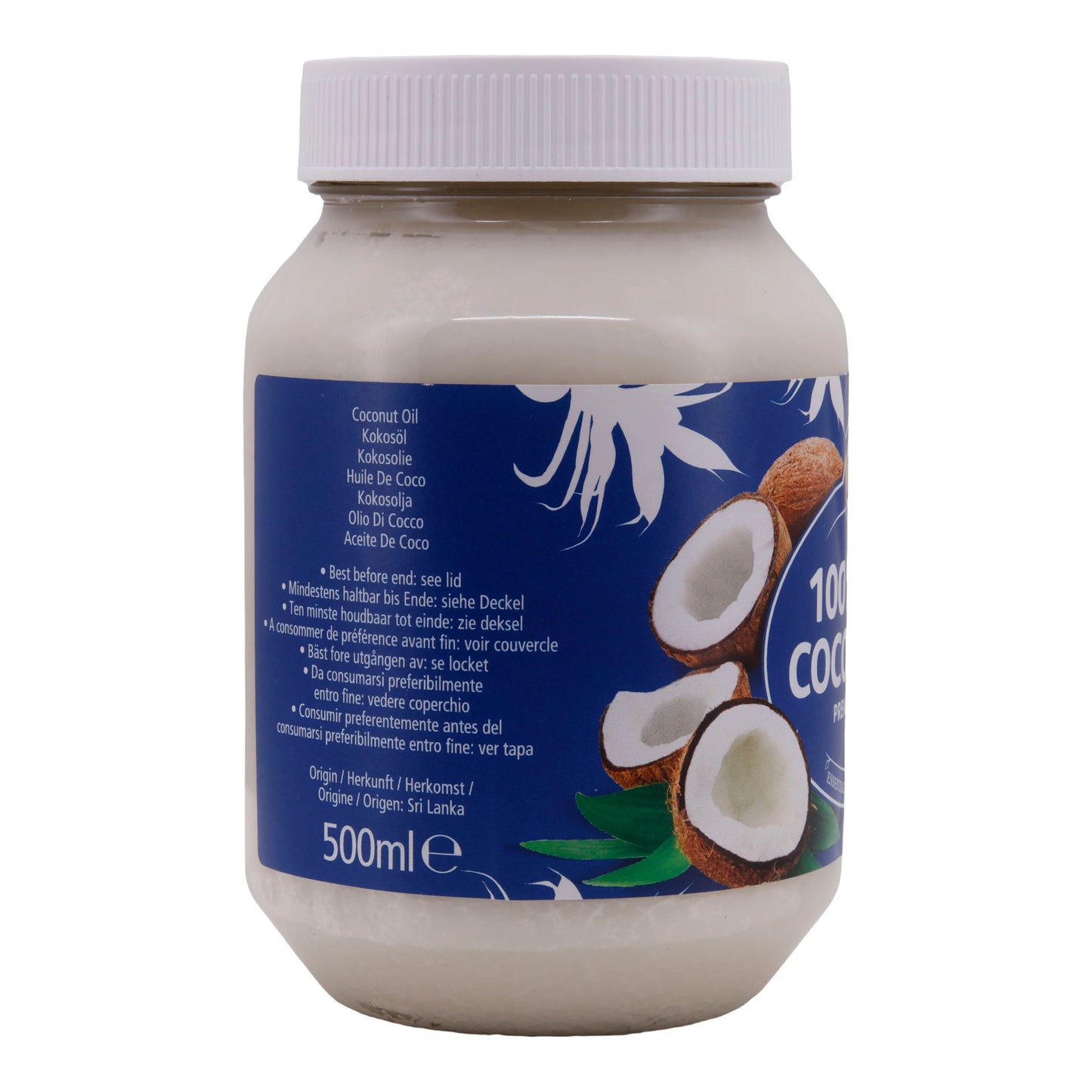 KTC 100% Pure Coconut Oil - Premium Quality, Glass 500 ml, versatile