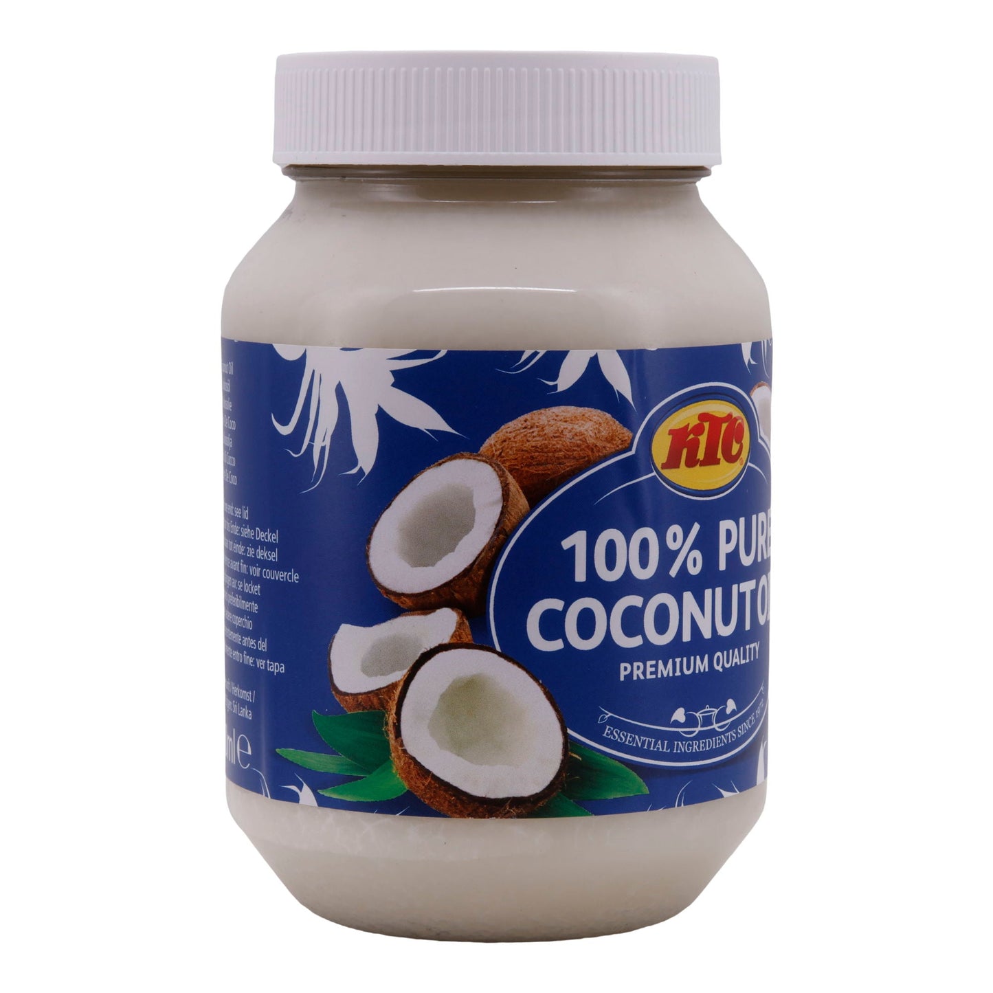 Kokosöl KTC | 100 % rein | Premium Qualität, vielseitig einsetzbar | 500 ml Glas KTC