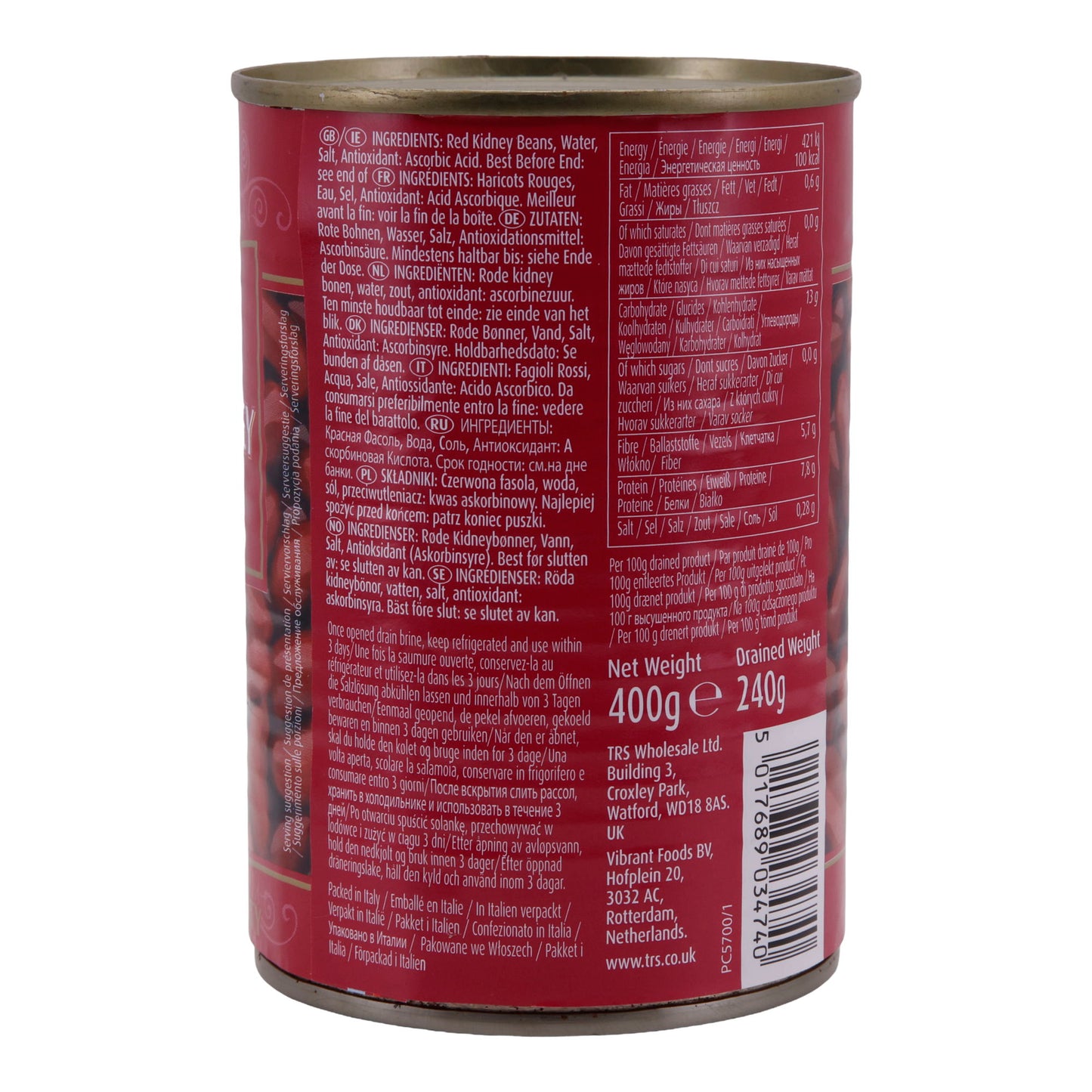 Kidneybonen Premium | Rode Kidneybonen | In licht gezouten water | 400 g blik