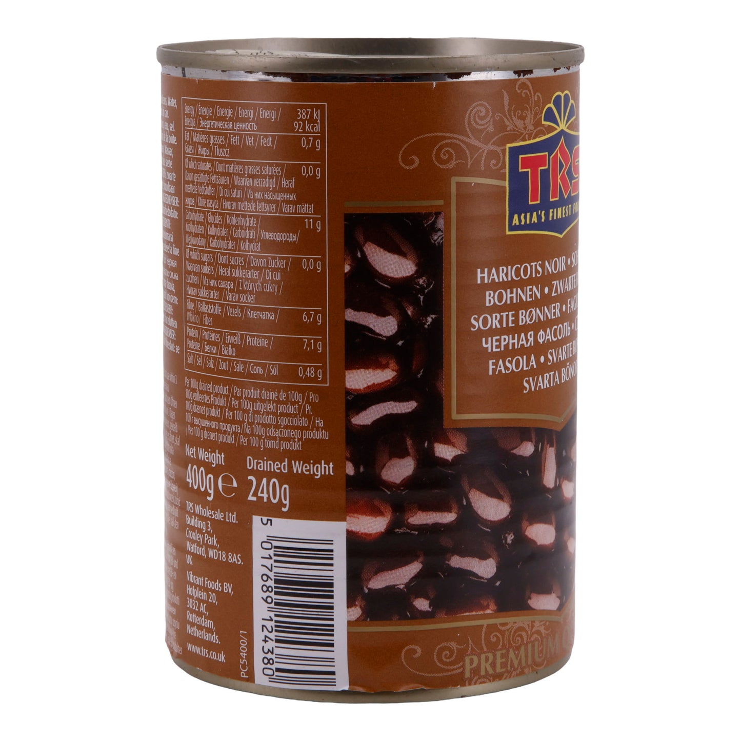 Bohnen TRS | Zwarte bonen in zout water | Premium kwaliteit | 400 g