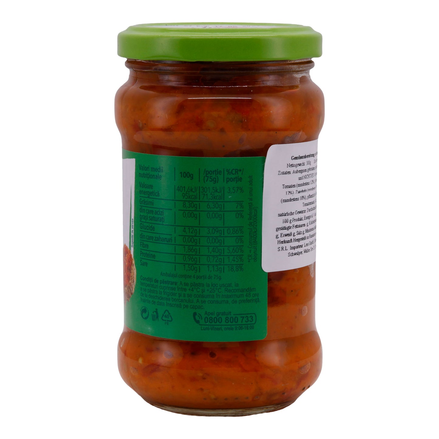 Zacuscă de Vinete Mandy | Rumänische Auberginen-Gemüsecreme | Mit Tomaten | 300 g