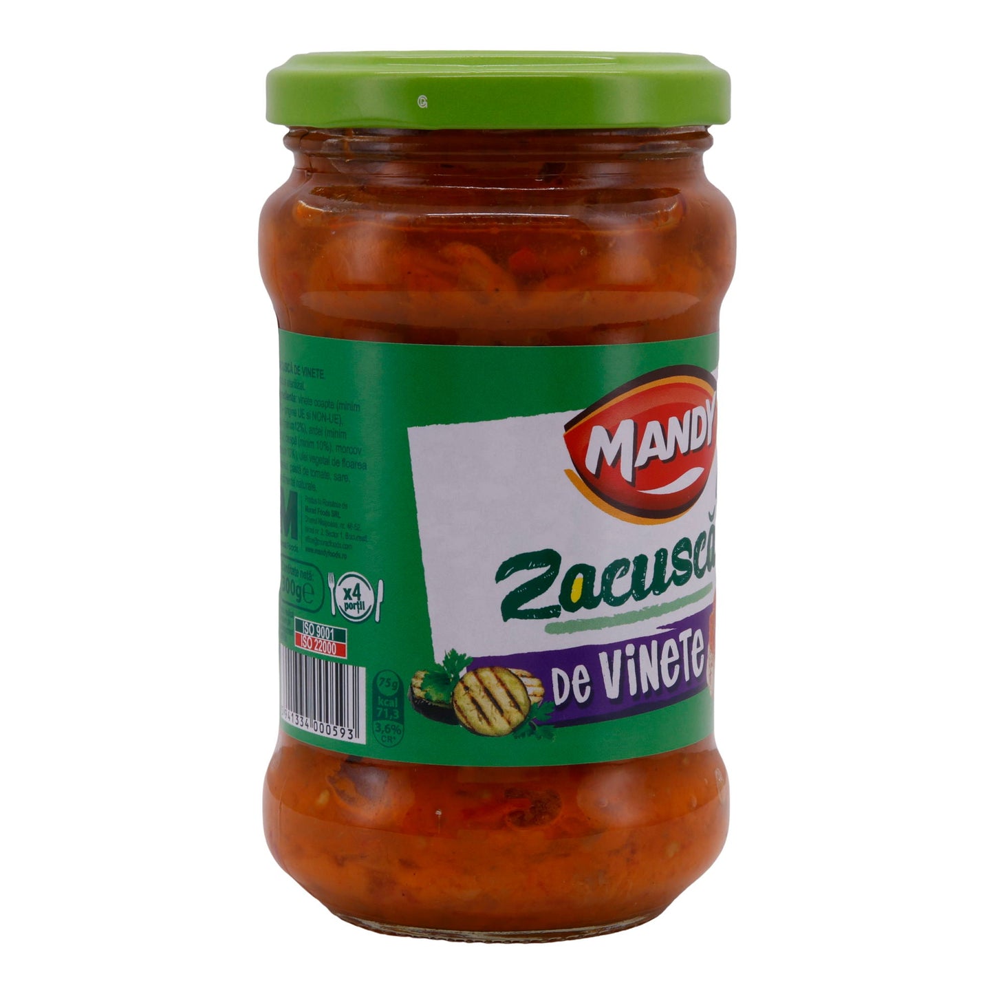 Zacuscă de Vinete Mandy | Rumänische Auberginen-Gemüsecreme | Mit Tomaten | 300 g MANDY FOODS