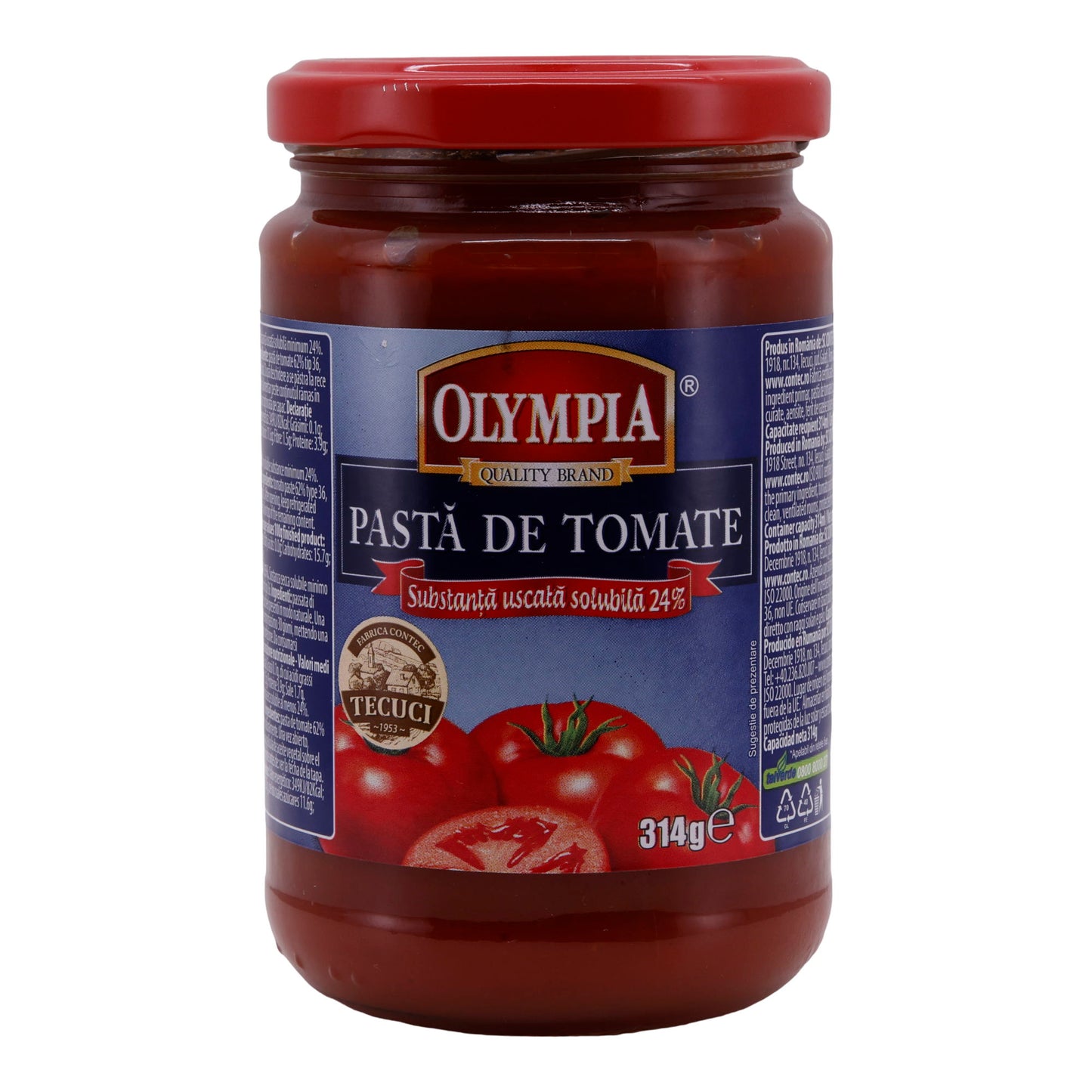 Domates Salçası Olympia | Domates Salçası | Çok Yönlü Yemekler İçin Yüksek Kaliteli Domates Konsantresi | 314 g