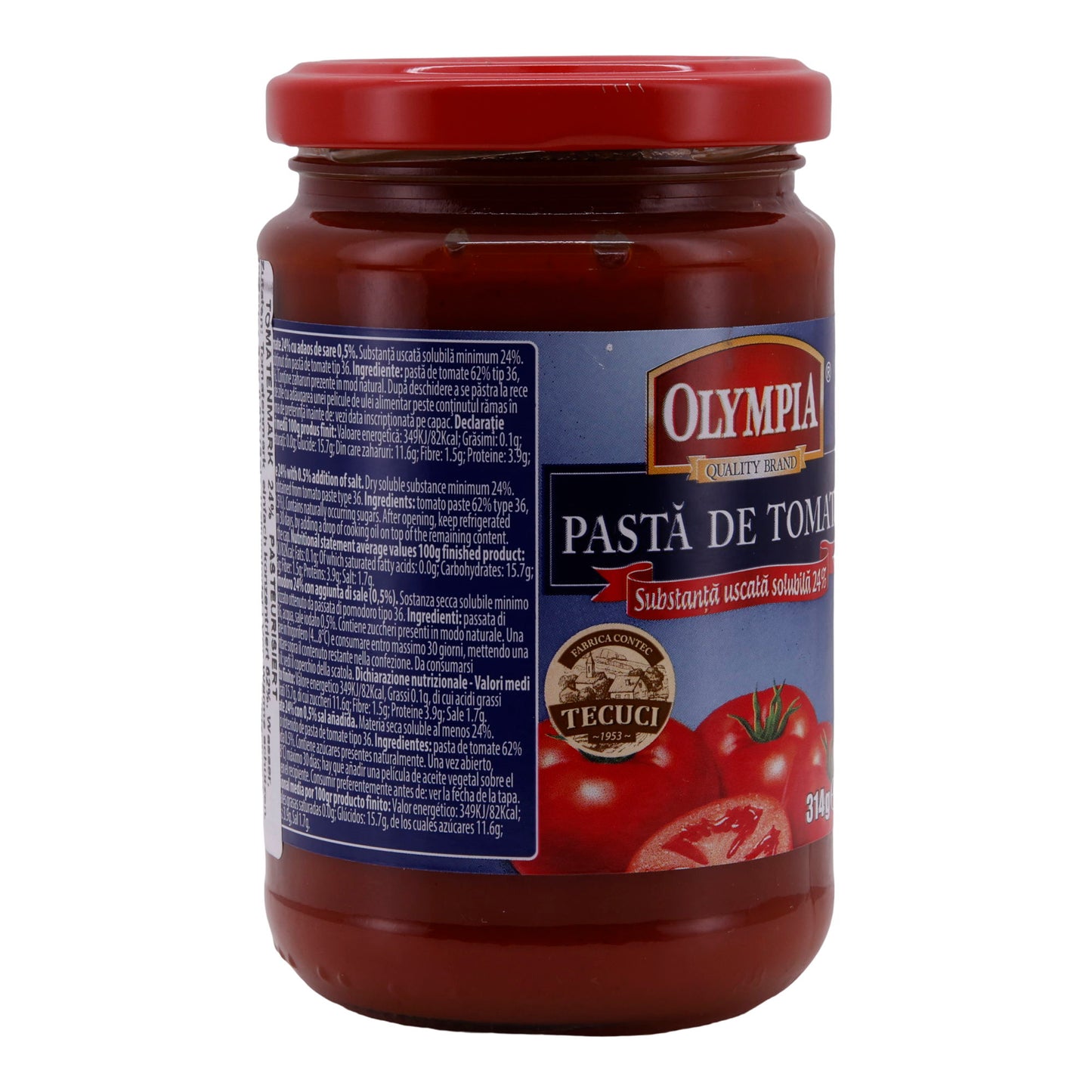 Domates Salçası Olympia | Domates Salçası | Çok Yönlü Yemekler İçin Yüksek Kaliteli Domates Konsantresi | 314 g