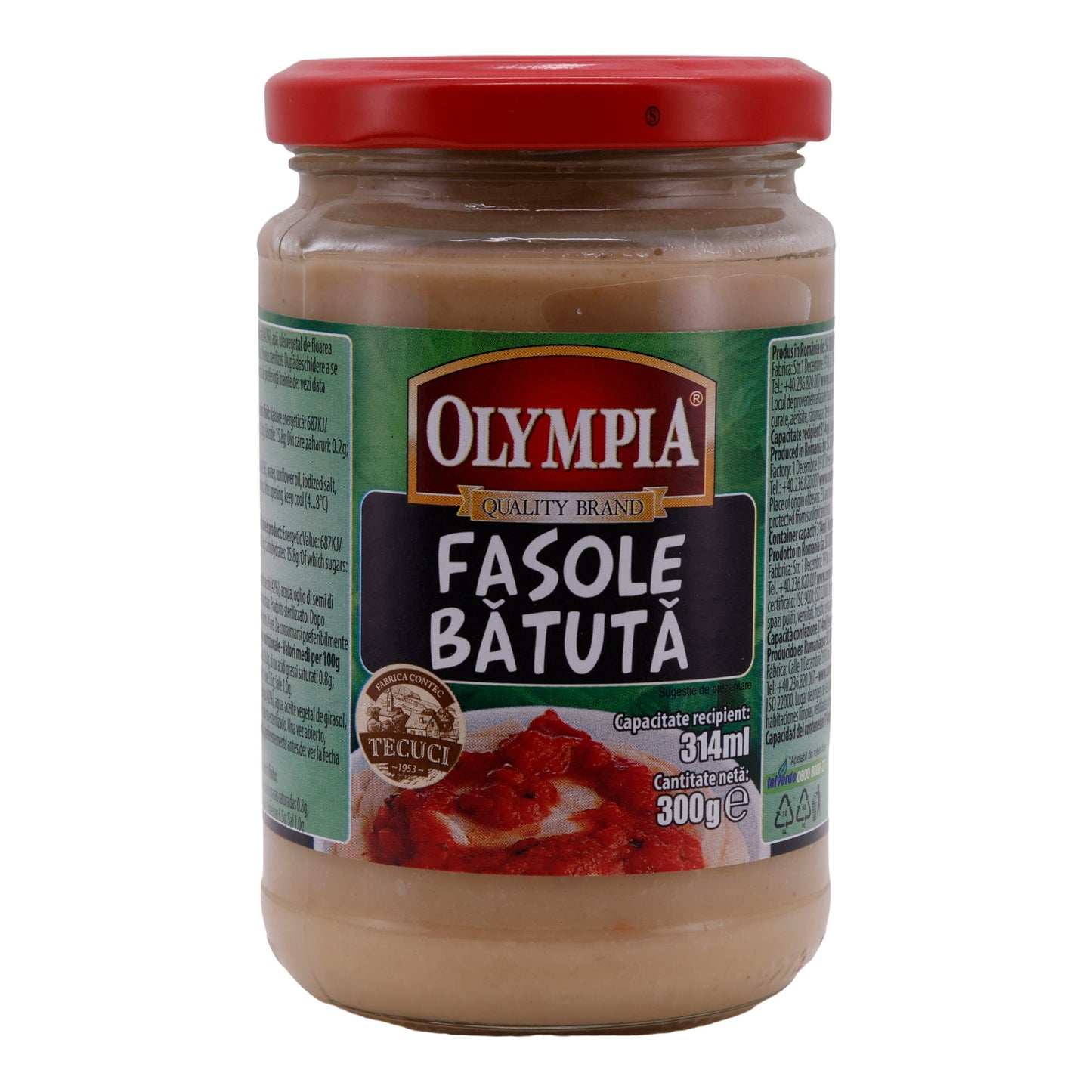 Bohnenpaste Olympia Fasole Bătută | Pasta | Met Tomatensaus | 300 g