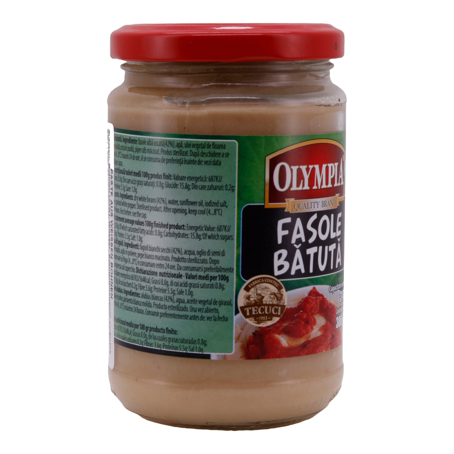 Bohnenpaste Olympia Fasole Bătută | Paste | Mit Tomatensauce | 300 g OLYMPIA