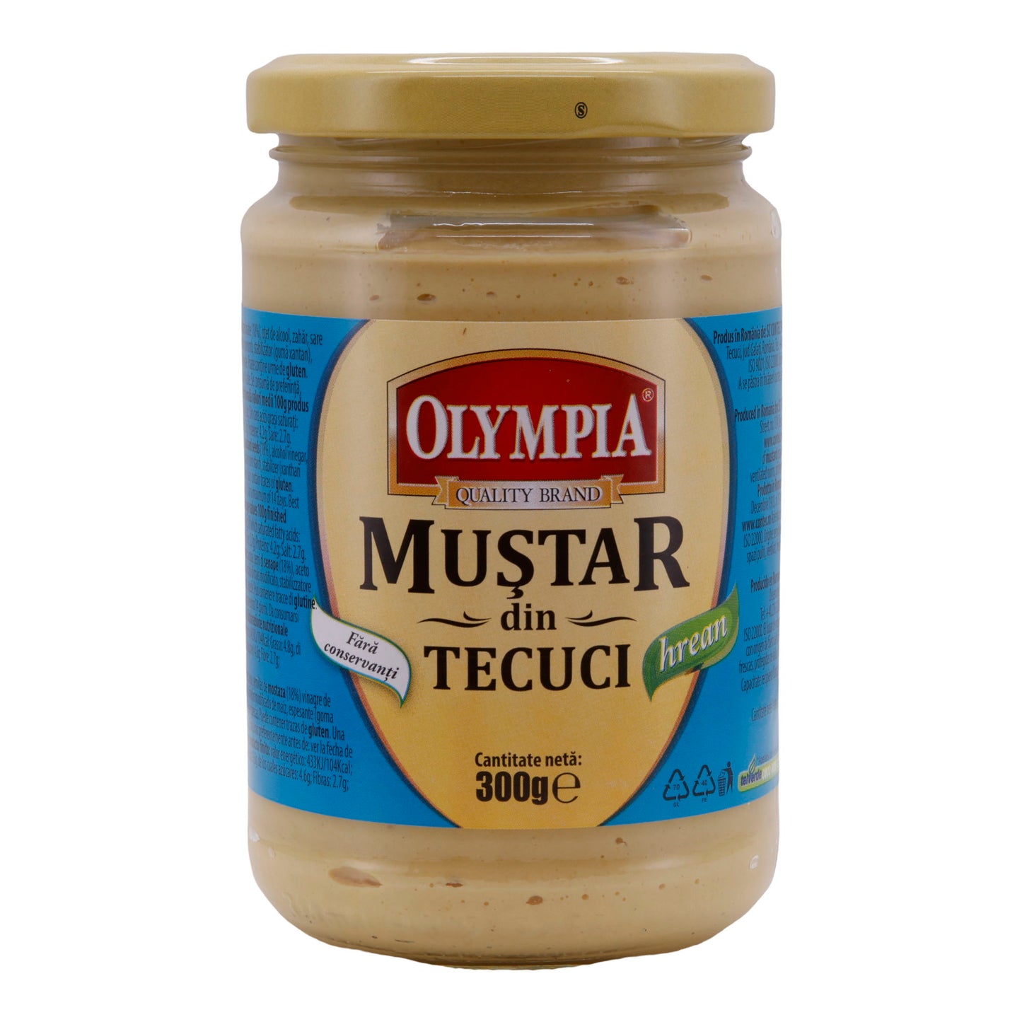 Senf Olympia | Mit Meerrettich | Würzige Ergänzung für Ihre Speisen | 300 g