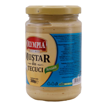 Senf Olympia | Con rafano | Aggiunta speziata per i vostri piatti | 300 g