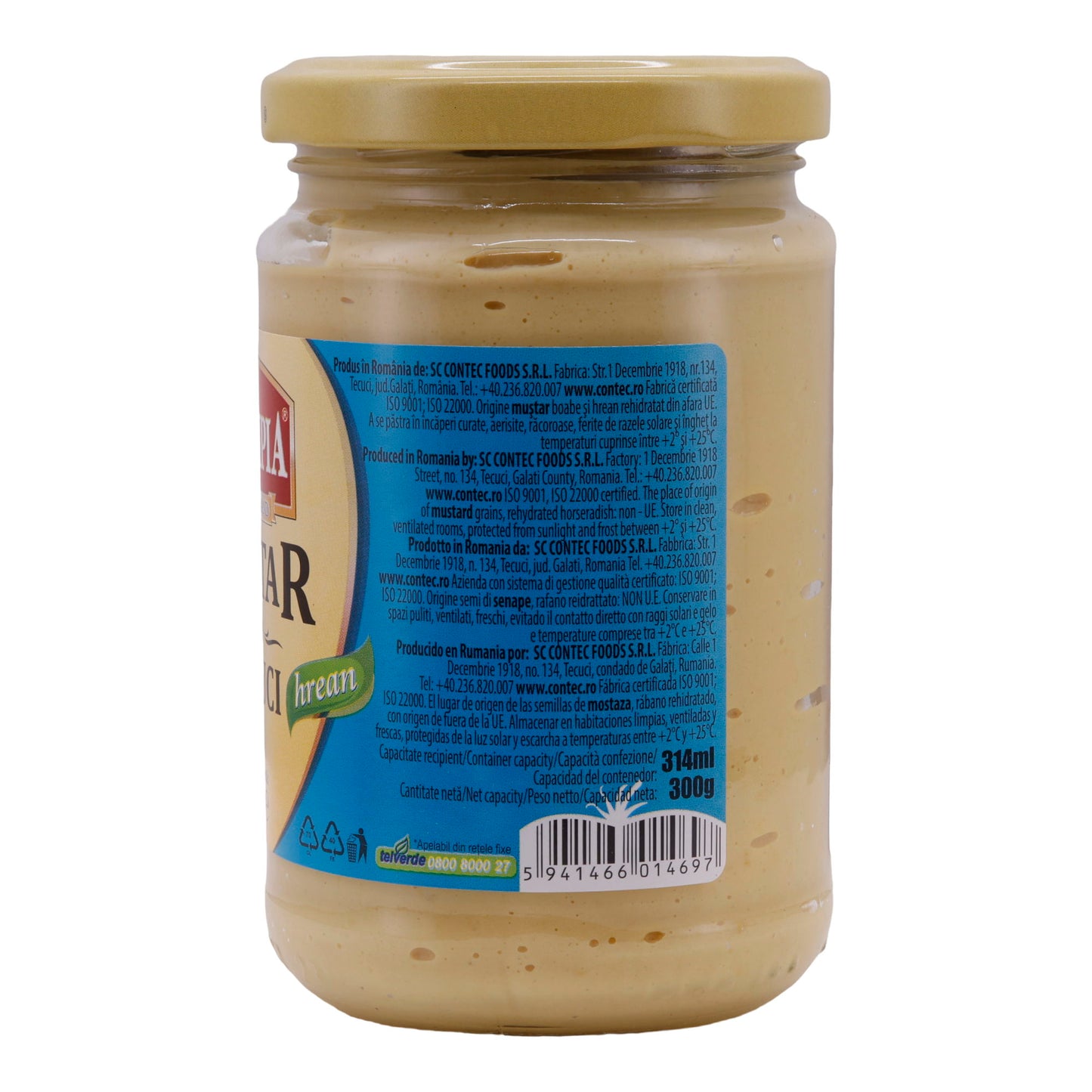 Senf Olympia | Mit Meerrettich | Würzige Ergänzung für Ihre Speisen | 300 g