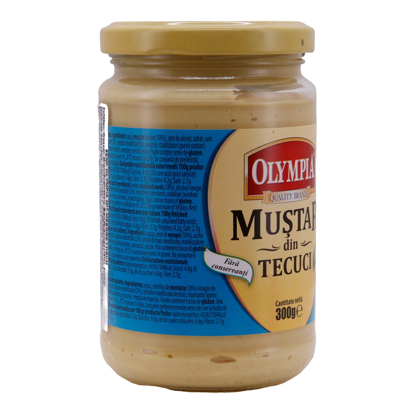 Senf Olympia | Mit Meerrettich | Würzige Ergänzung für Ihre Speisen | 300 g