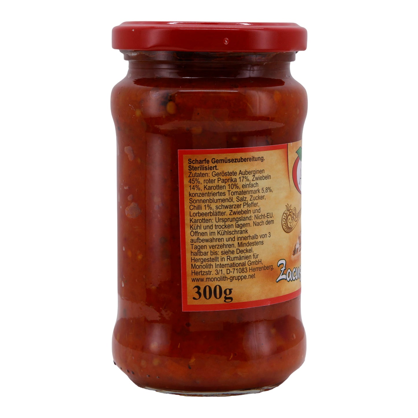 Preparato di verdure Arovit | Zacuscă piccante | Speziato | Barattolo da 300 g