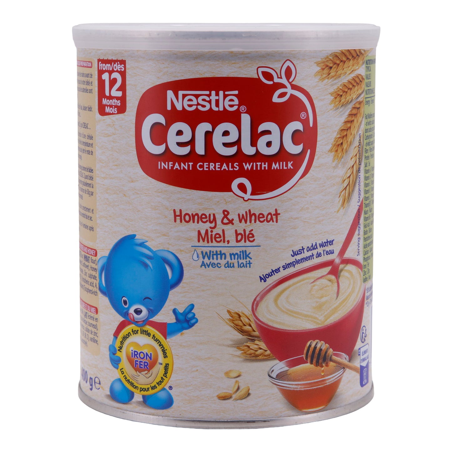 Nourriture pour bébé Nestlé | Cerelac Miel & Blé avec Lait | Dès 12 mois | 400 g