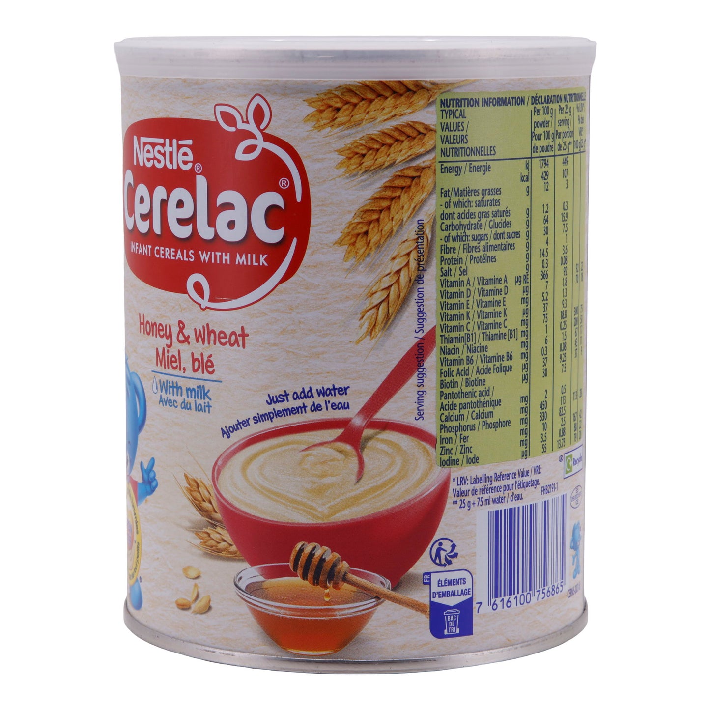 Nourriture pour bébé Nestlé | Cerelac Miel & Blé avec Lait | Dès 12 mois | 400 g