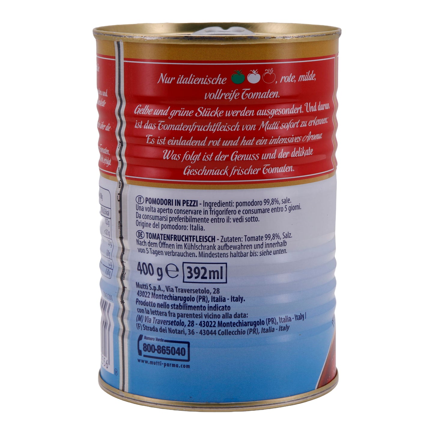 Domates meyve eti Mutti | Polpa En kaliteli domates meyve eti | En taze İtalyan domatesleri en iyi formda | 400 g