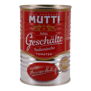 Geschälte Tomaten Mutti | Sonnengereift | Authentischer Geschmack aus Italien | 400 g MUTTI