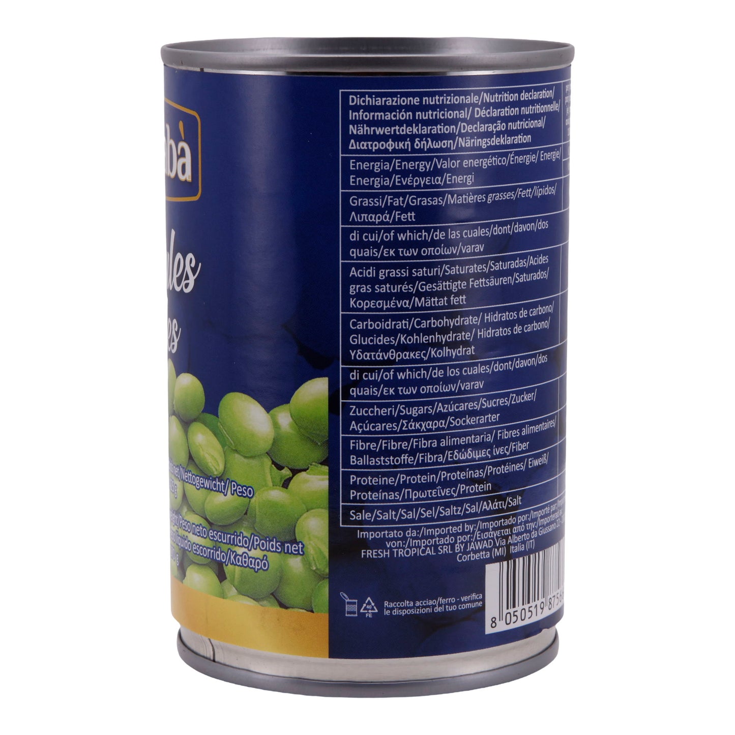 Gandules Verdes Ali Baba | Piselli verdi | In salamoia | 425 g
