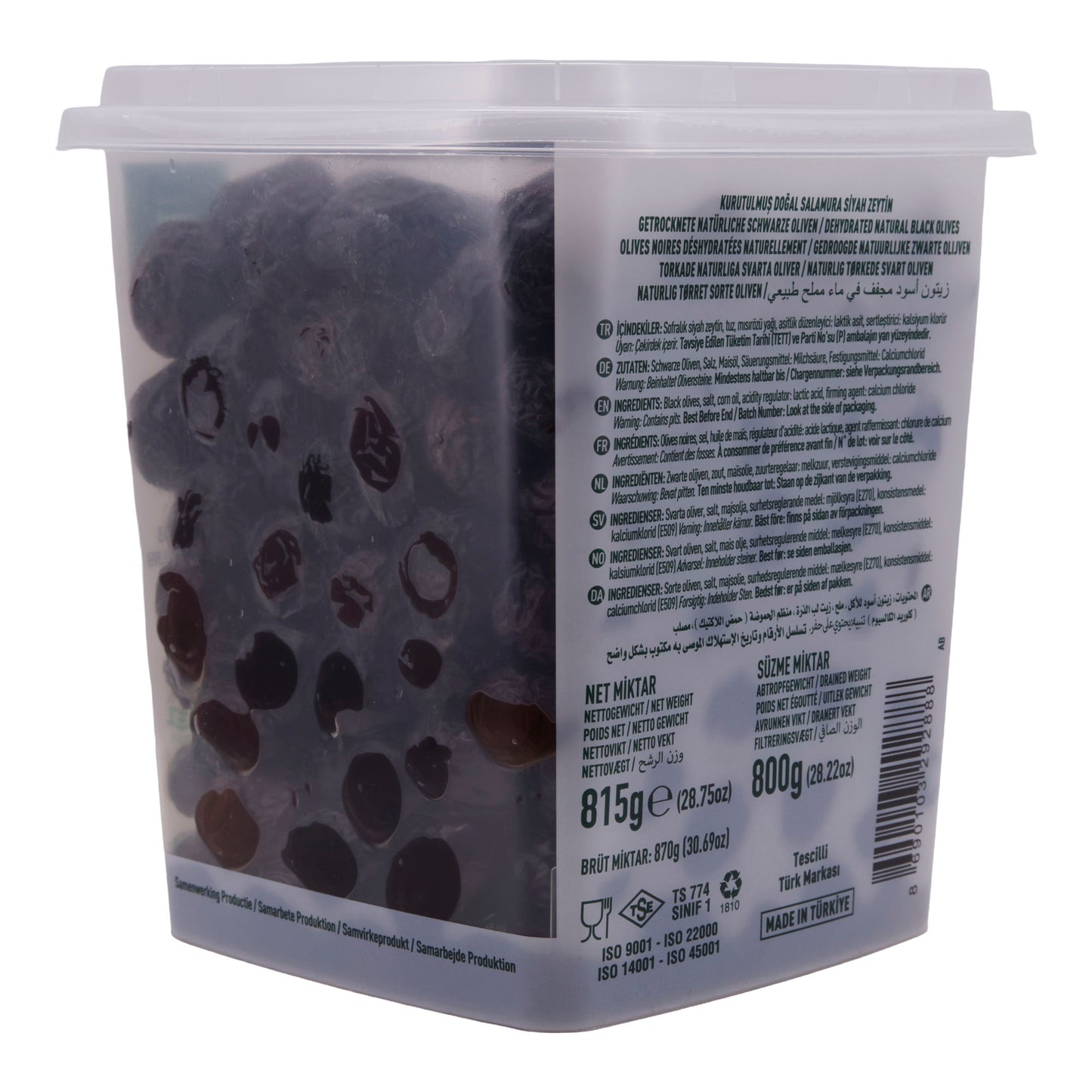 Schwarze Oliven Marmarabirlik | Kuru Sele S | Traditioneel gedroogd | 800 g