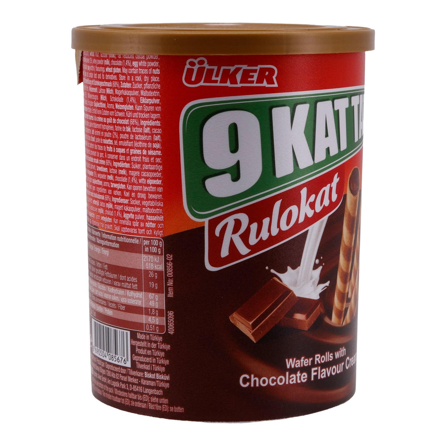 Waffelröllchen Ülker | Rulokat | Mit Schokoladencreme | 170 g UELKER