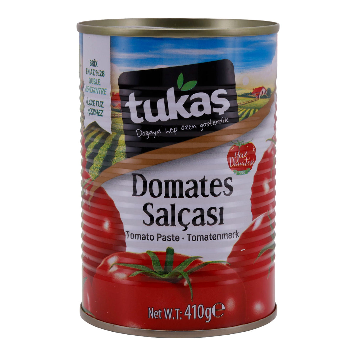 Tomatenmark Tukas | Doppelt konzentriert | 28 % Brix, intensiver Geschmack | 410 g Dose TUKAS