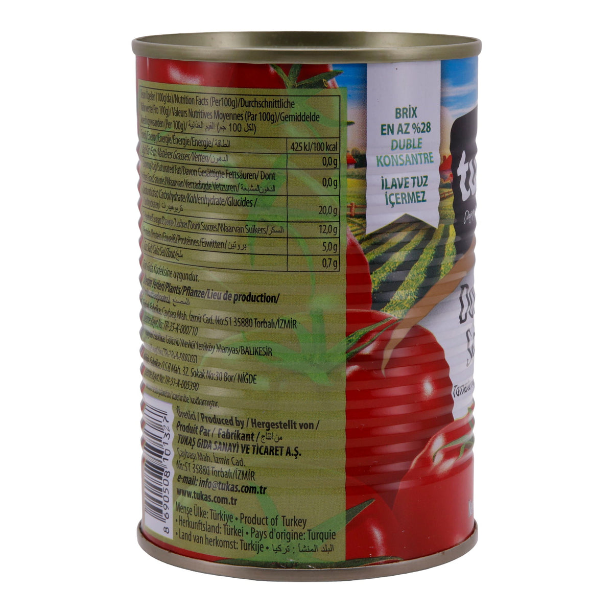 Tomatenmark Tukas | Doppelt konzentriert | 28 % Brix, intensiver Geschmack | 410 g Dose TUKAS