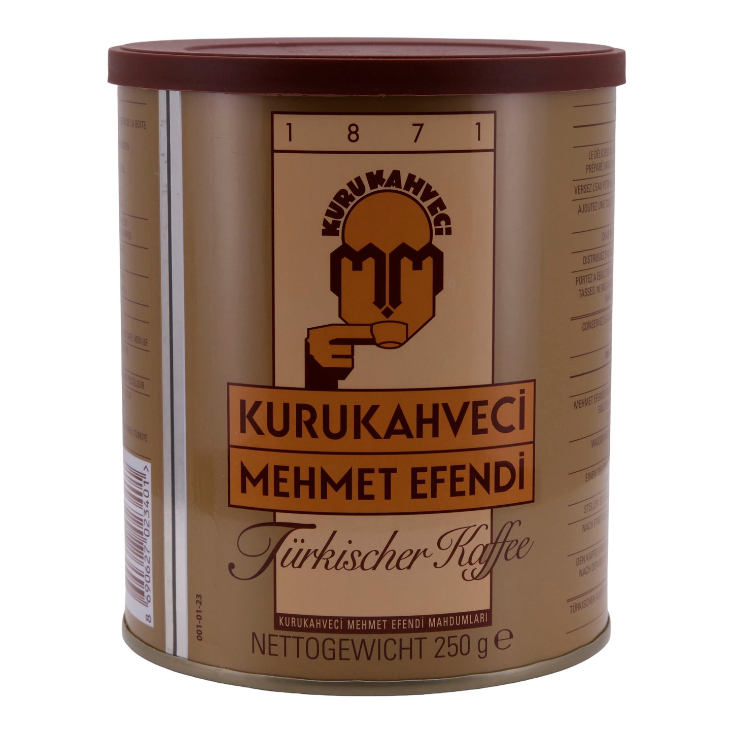 Türkischer Kaffee Kurukahveci Mehmet Efendi | Mokka | Traditionelle Qualität & intensives Aroma | 250 g Packung